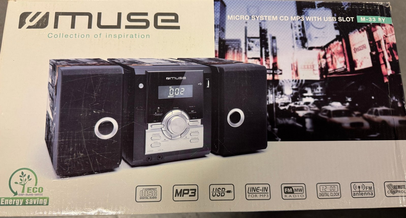 Muse M-33 NY Micro Systeem CD MP3 met USB-slot, Nieuw, Microset, Cd-speler, Ophalen