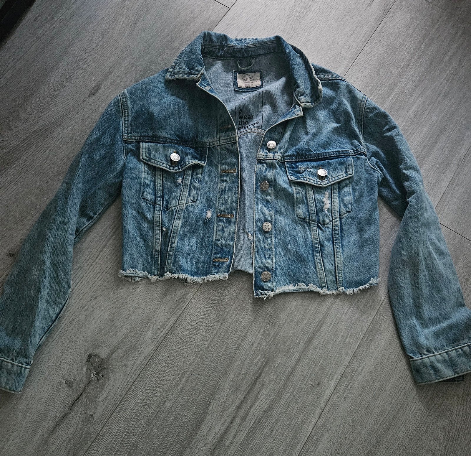 Damesspijkerjas blauw mt S 36 zgan, Ophalen of Verzenden, Zo goed als nieuw, Maat 36 (S), Blauw