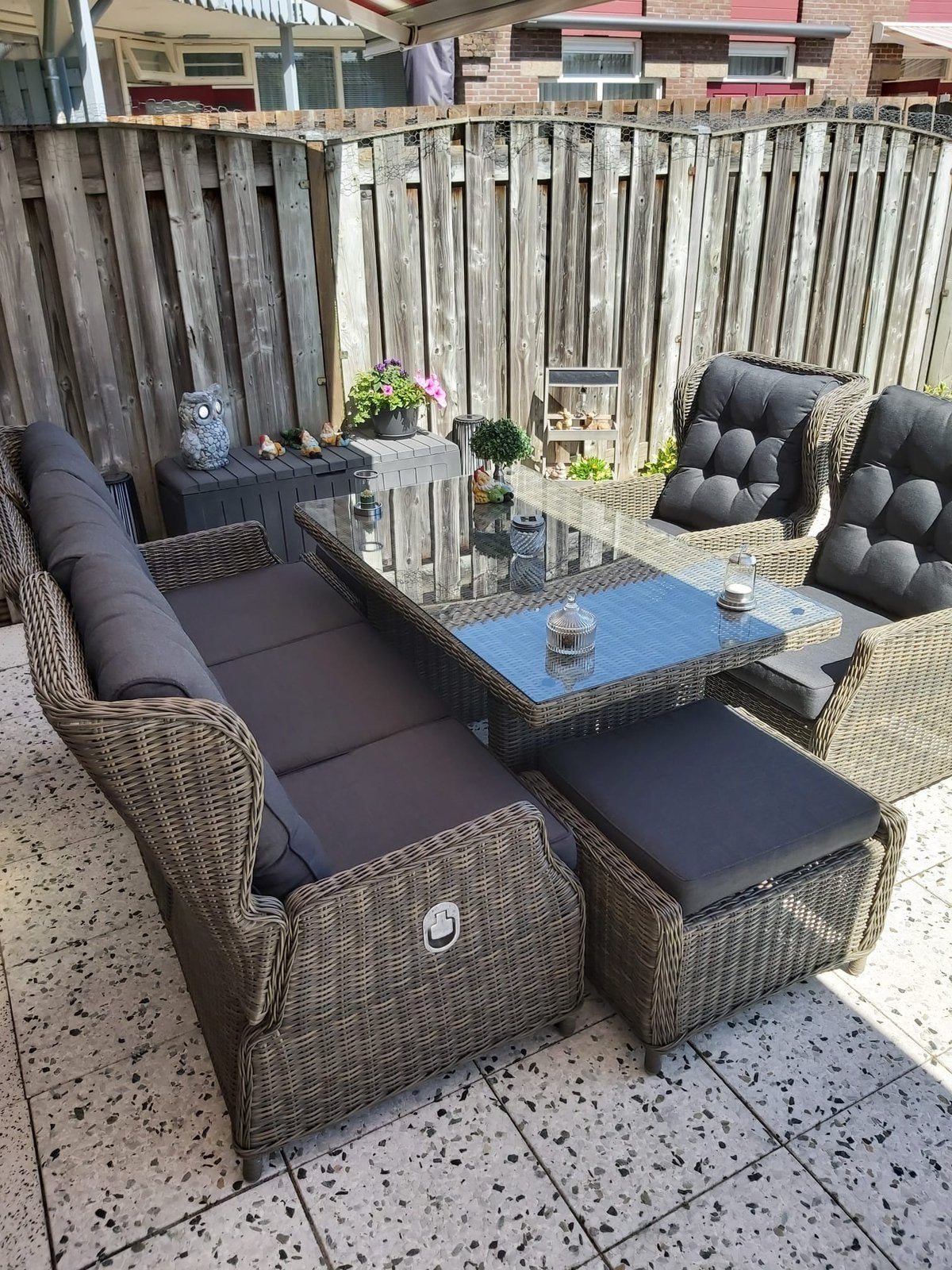 Lounge / Diningset, Ophalen, Zo goed als nieuw, Wicker