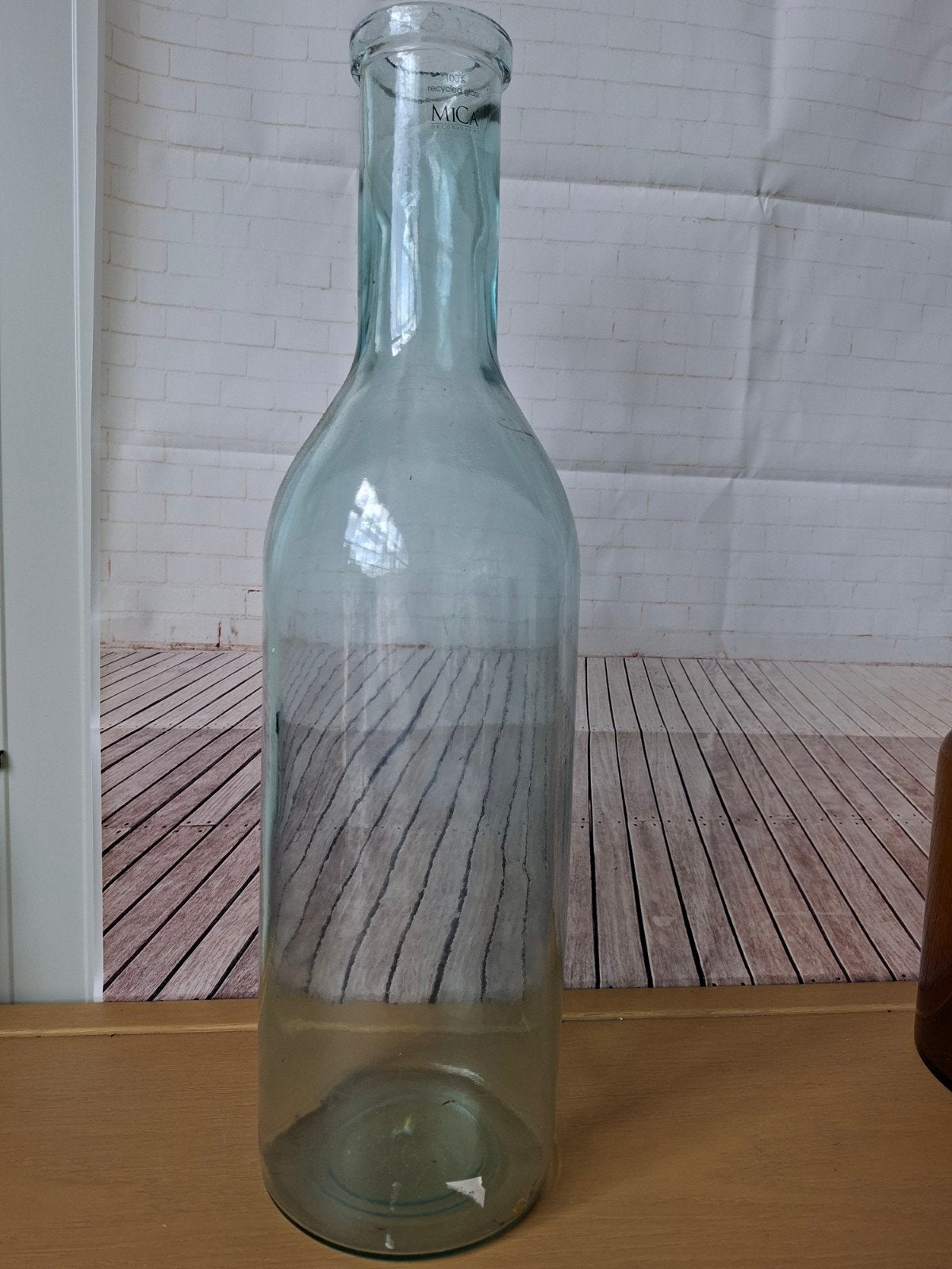 Mica Decoraties Gerecyclede Glazen Vaas - 50 cm Hoog, Ophalen, Gebruikt, Glas, Groen