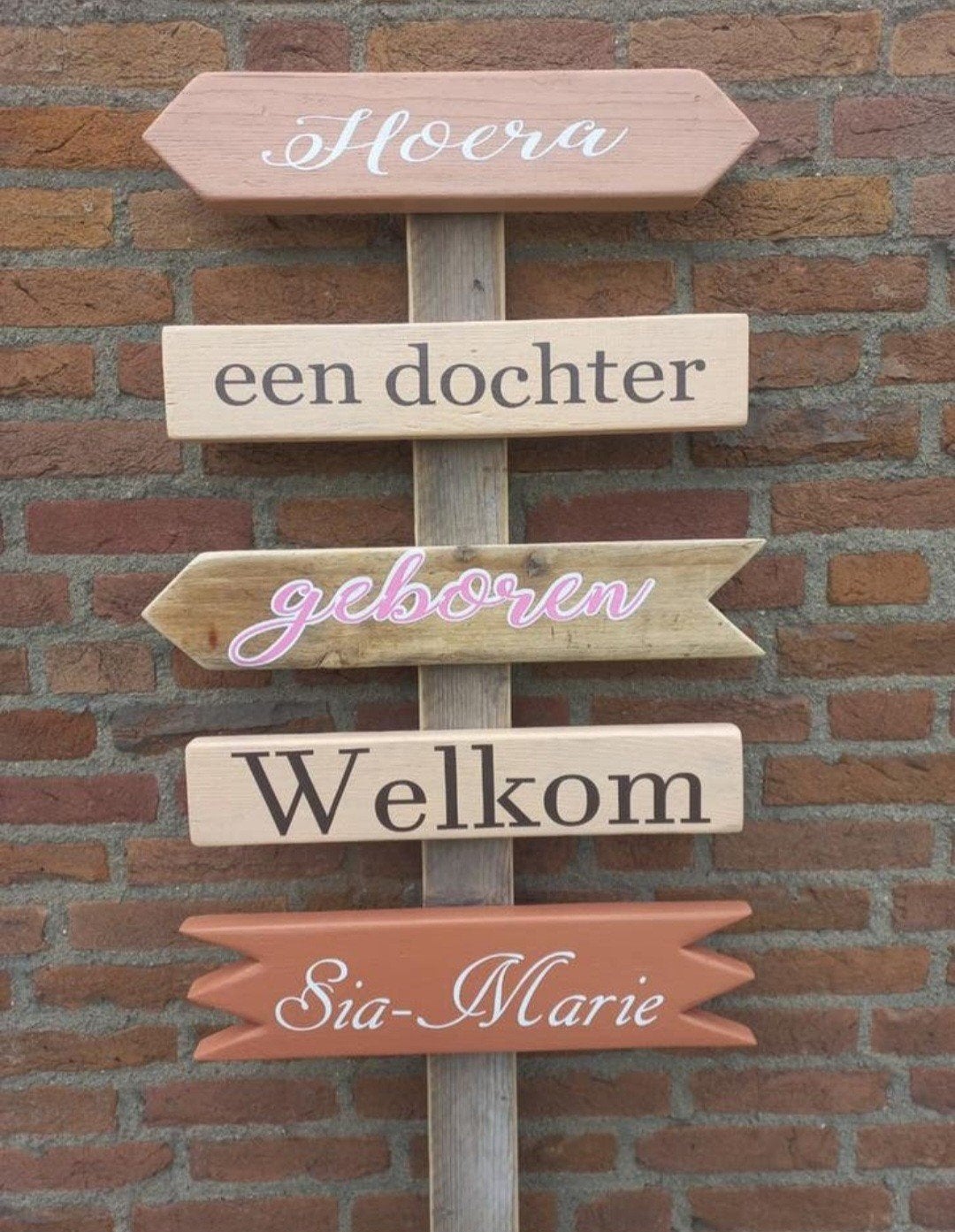 Geboorte bord wegwijzers Gender reveal Babyshower baby, Kinderen en Baby's, Kraamcadeaus en Geboorteborden, Ophalen of Verzenden
