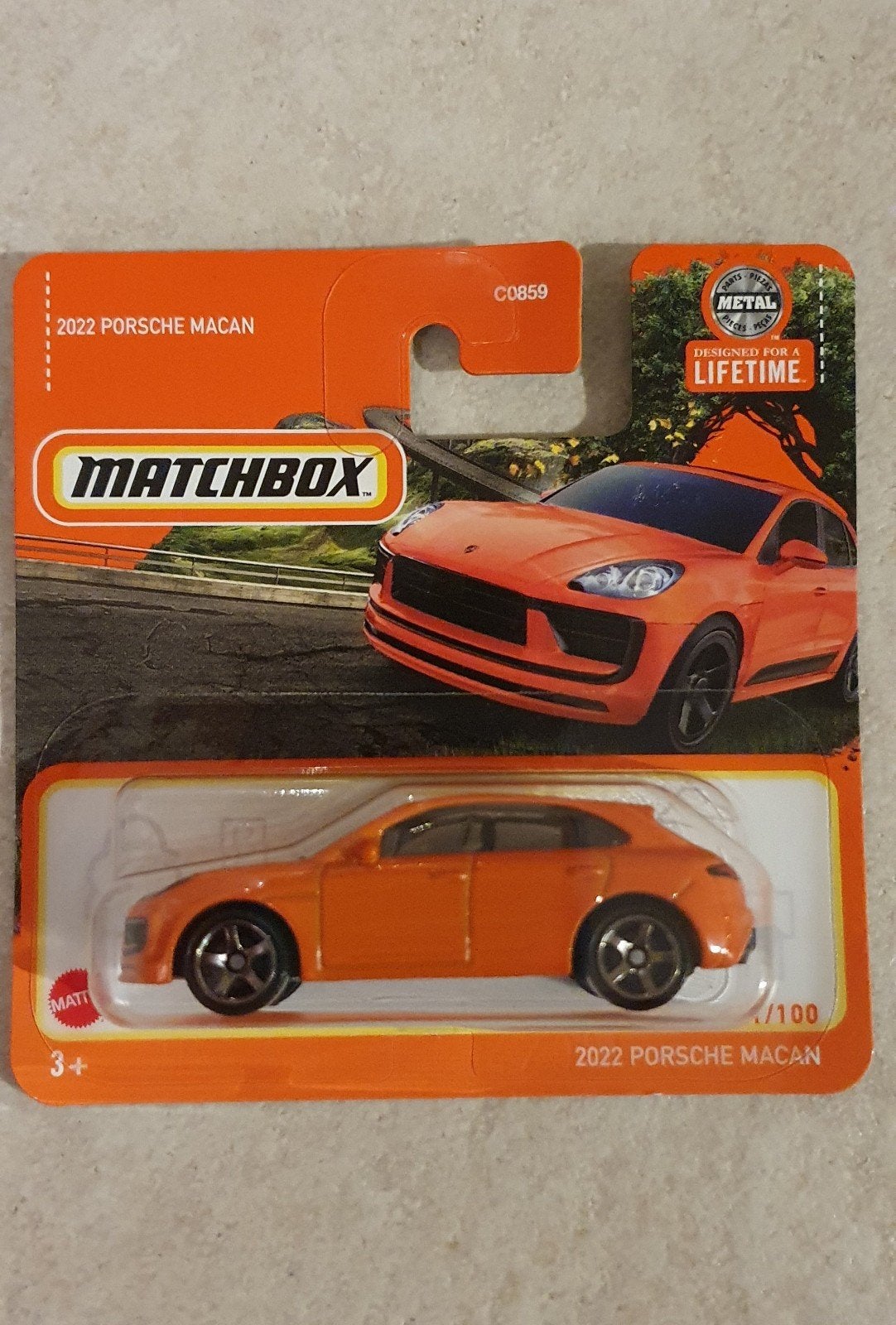 Matchbox 2022 Porsche Macan - Oranje Diecast Model, Ophalen of Verzenden, Nieuw, Auto