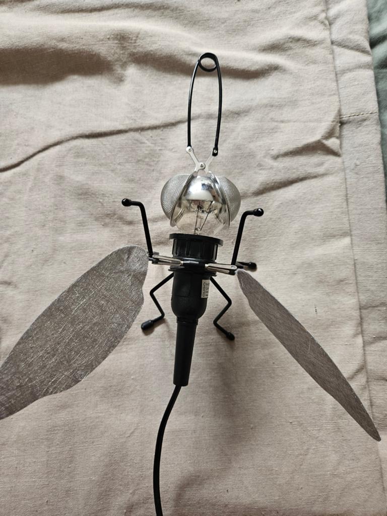 Unieke Vlieg wand lamp mademoiselle Filou, Ophalen, Zo goed als nieuw, Industrieel, Eclectisch, Uniek, Handgemaakt