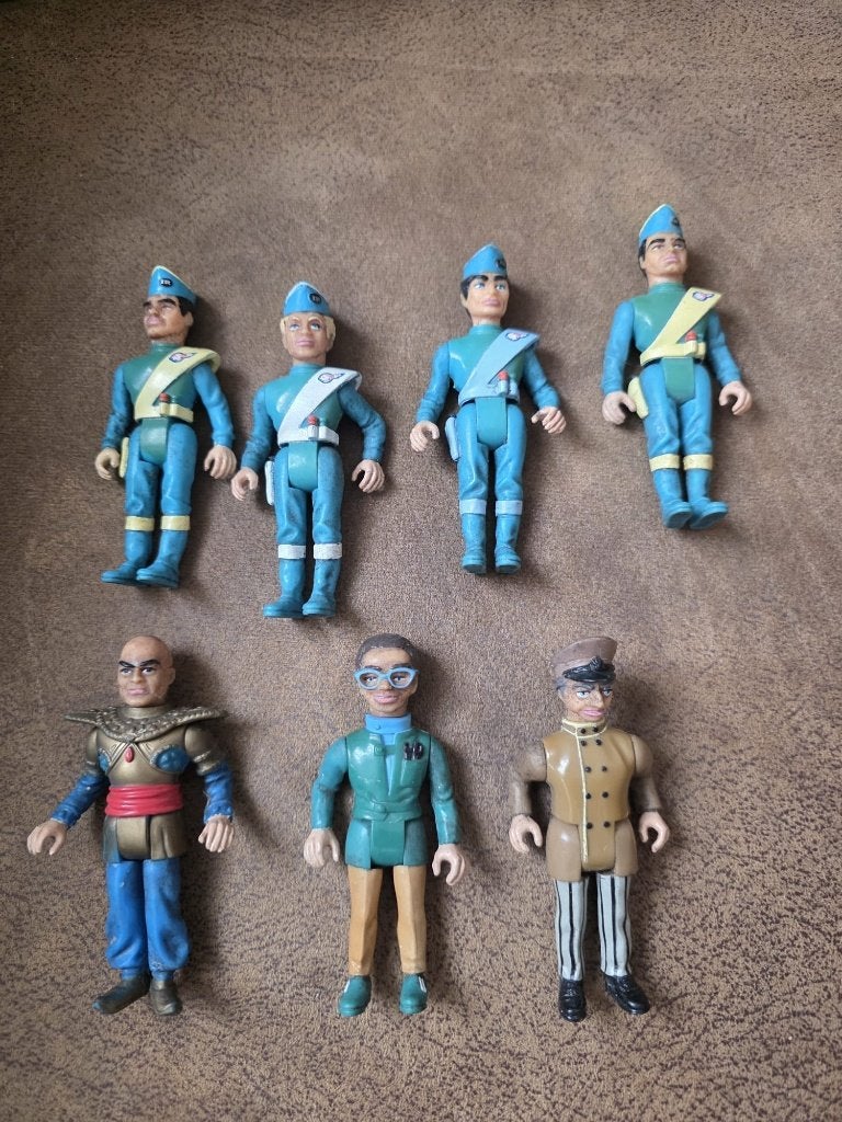 Vintage Thunderbirds Poppetjes– Set van 7 stuks, Verzamelen, Ophalen of Verzenden, Zo goed als nieuw