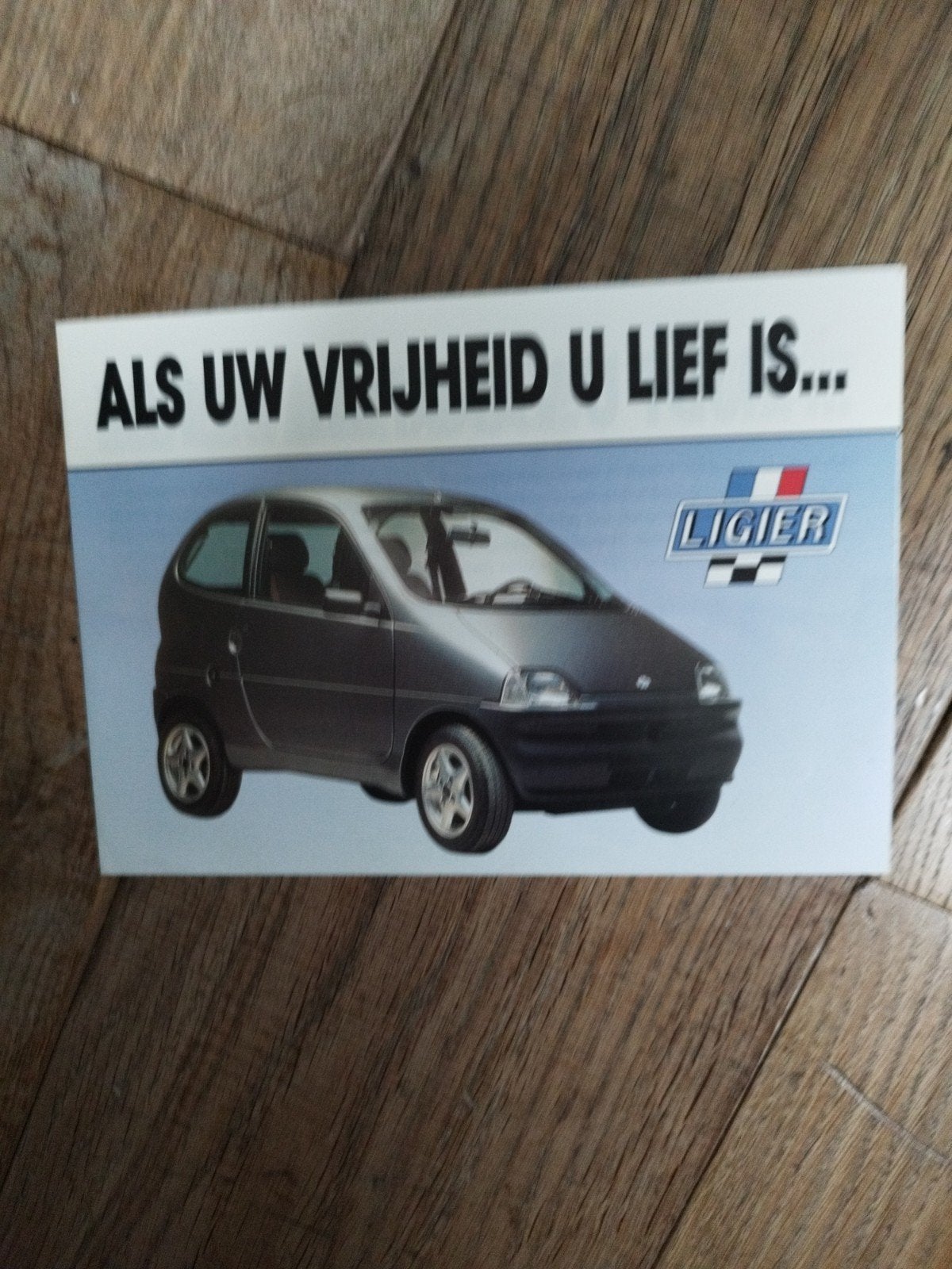 Ligier brommobiel folder uit 1980 Als uw vrijheid u lief i, Ophalen of Verzenden, Zo goed als nieuw, Overige merken, Ligier Benelux