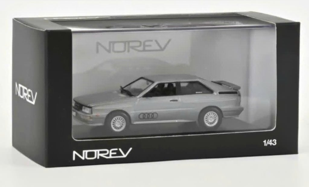 AUDI QUATTRO 1986 ZILVER SCHAAL 1/43 NOREV ref. 830031, Hobby en Vrije tijd, Modelauto's | 1:43, Ophalen of Verzenden, Nieuw, Auto