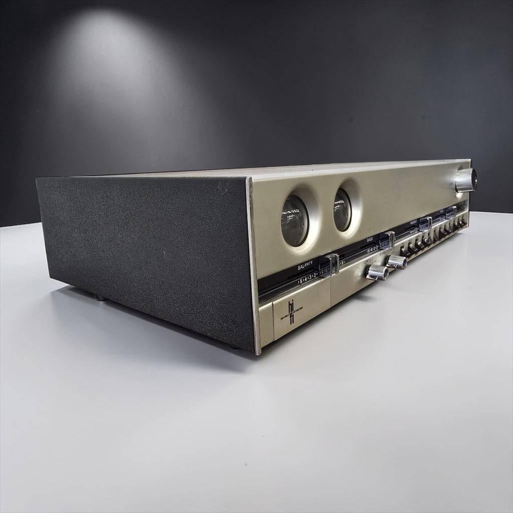 Vintage versterker / amplifier Philips 521 'vissenoog serie', Ophalen, Minder dan 60 watt, Overige merken