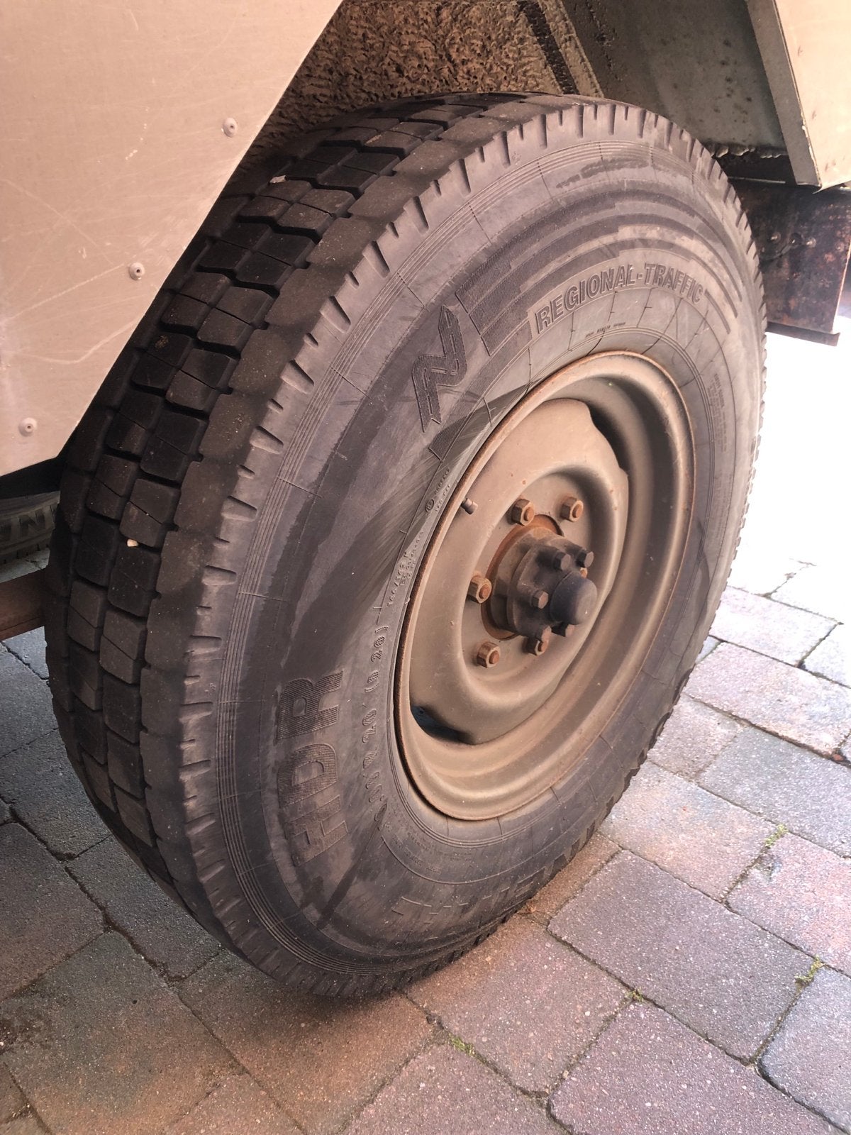 4 Unimog velgen met Continental HDR 10.00 R20 banden, Auto-onderdelen, Banden en Velgen, Ophalen, Gebruikt, Banden en Velgen, All Season