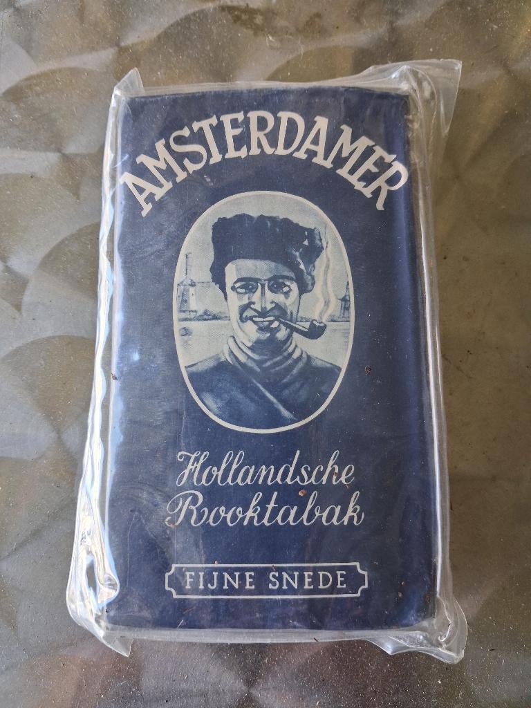 Oud pakje Amsterdammer rooktabak, Ophalen of Verzenden, Zo goed als nieuw, Tabaksdoos of Verpakking