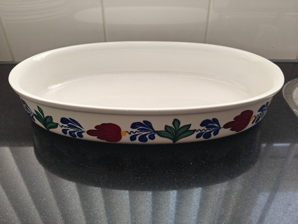 Boch ovale boerenbond ovenschaal, Ophalen, Landelijk/Boerenbont, Porselein, Schaal of Schalen
