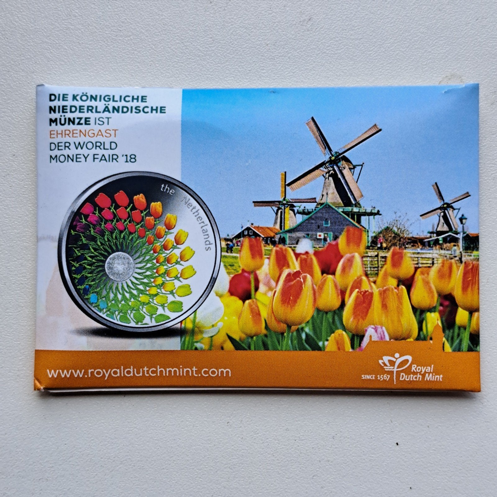 World Money Fair 2018 Royal Dutch Mint Zilveren Penning, Ophalen of Verzenden, Zilver, Nederland
