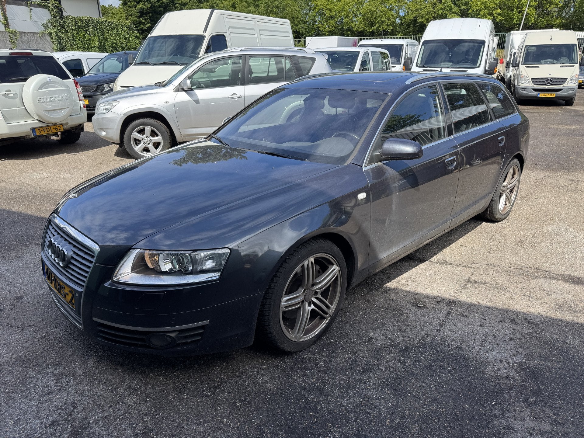 Audi A6 Avant 3.2 FSi quattro leder automaat lm velgen, Auto's, Audi, Gebruikt, Zwart, 1715 kg, Leder