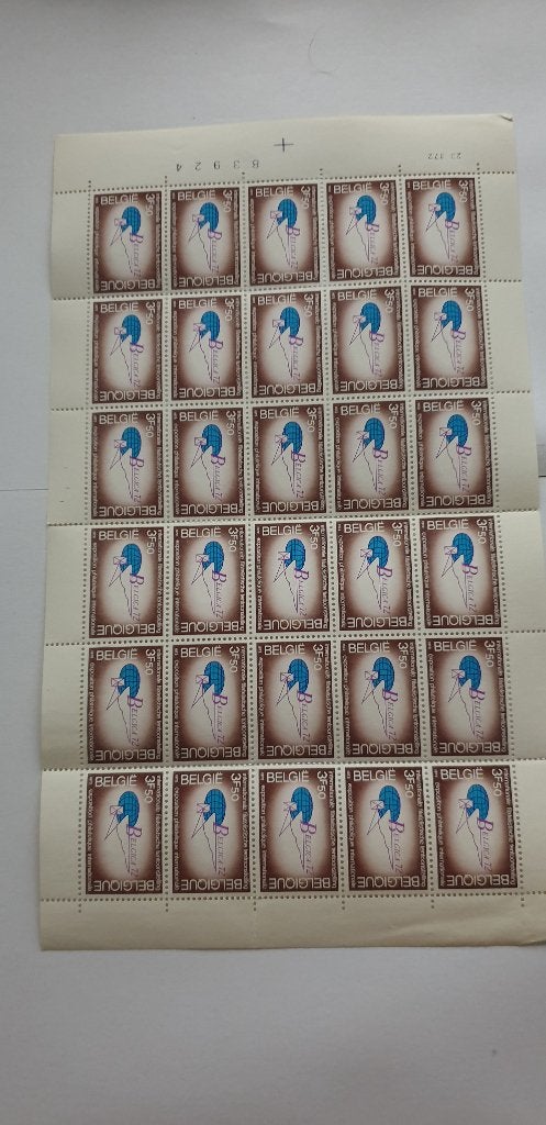 7204 belgie vel van 30 expositie filatelie 1972 2.50F, Postzegels en Munten, Postzegels | Europa | België, Verzenden