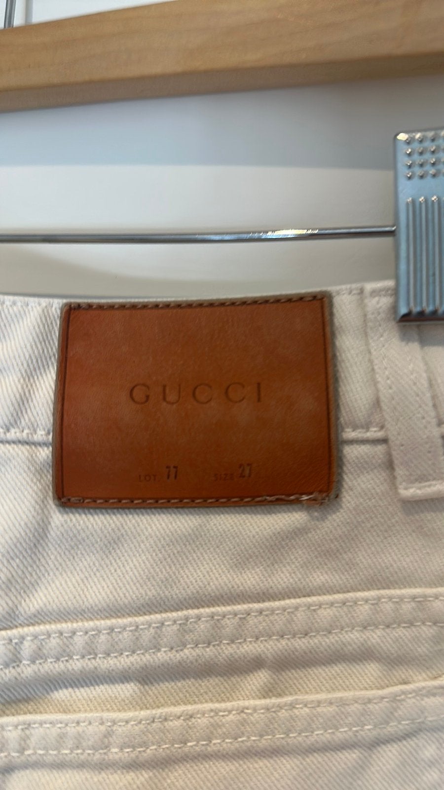 Gucci flare jeans wit small, Ophalen of Verzenden, Zo goed als nieuw, Wit, W28 - W29 (confectie 36)