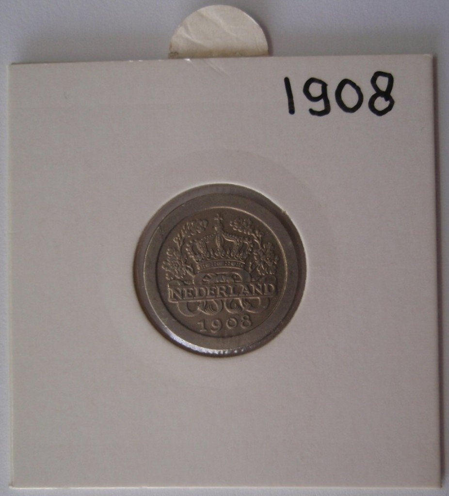 5 cent 1908 Koningin Wilhelmina, Ophalen of Verzenden, Koningin Wilhelmina, 5 cent, Losse munt