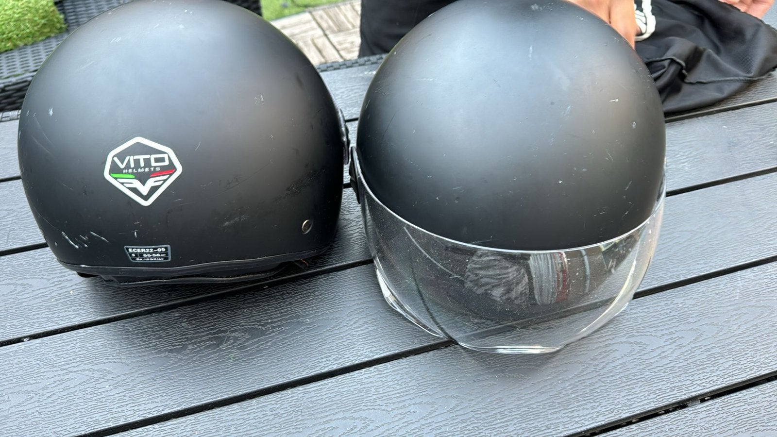 Vito Helmets Jethelm - Zwart (2 stuks), Overige merken, Heren, Jethelm, Ophalen of Verzenden