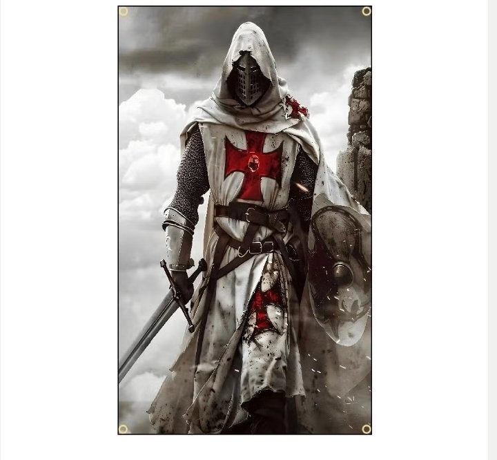 Grote vlaggen Tempeliers / Knights Templar (150x90cm), Ophalen of Verzenden, Nieuw