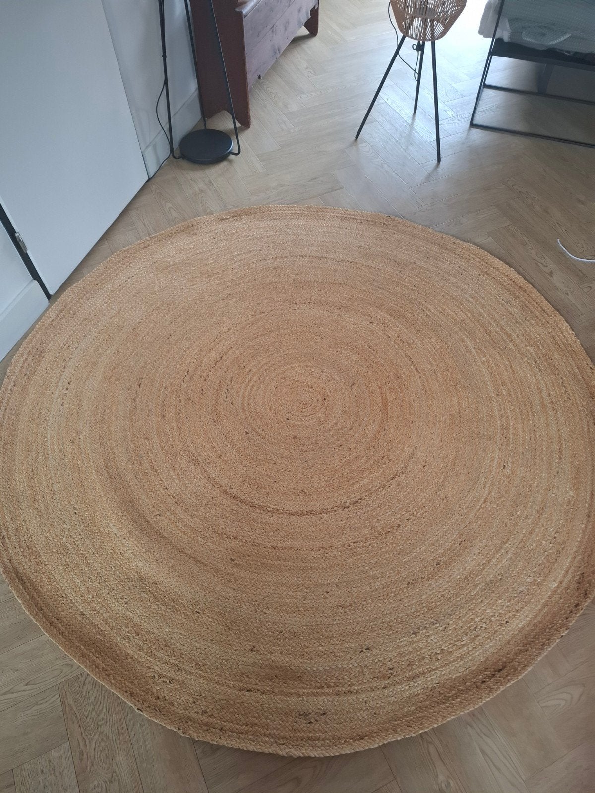 Nieuw rond vloerkleed, diameter 200 cm, Ophalen, Bruin, Rond, 200 cm of meer