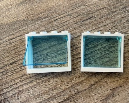 lego kozijnen wit 1x4x3 met open slaande ramen (10), Ophalen of Verzenden, Nieuw, MOC (eigen creatie), Lego