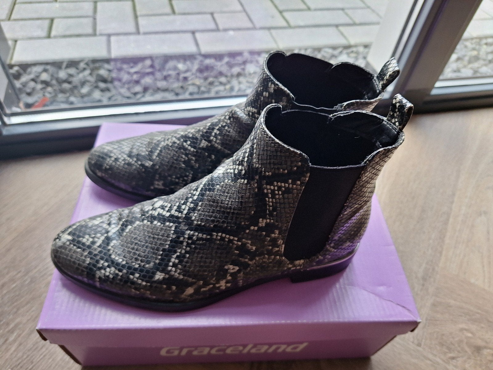 enkellaarzen, Zwart, Lage of Enkellaarzen, Ophalen of Verzenden, Zo goed als nieuw