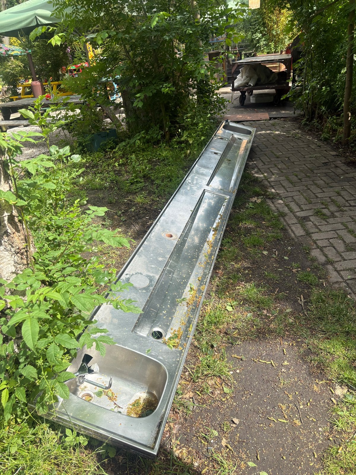 Rvs barblad, Ophalen, Gebruikt