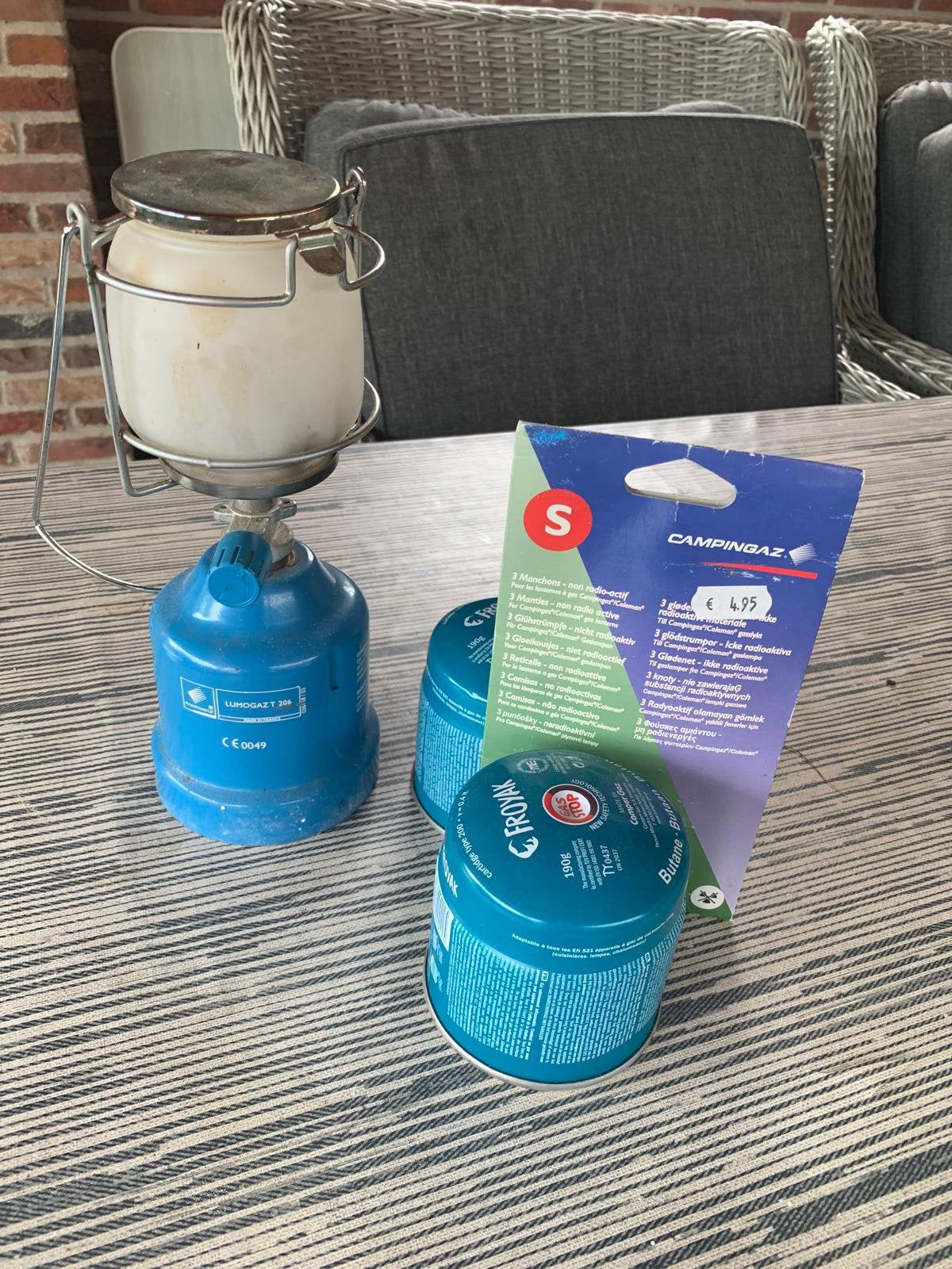 Camping gaz lamp met toebehoren werkt goed, Ophalen