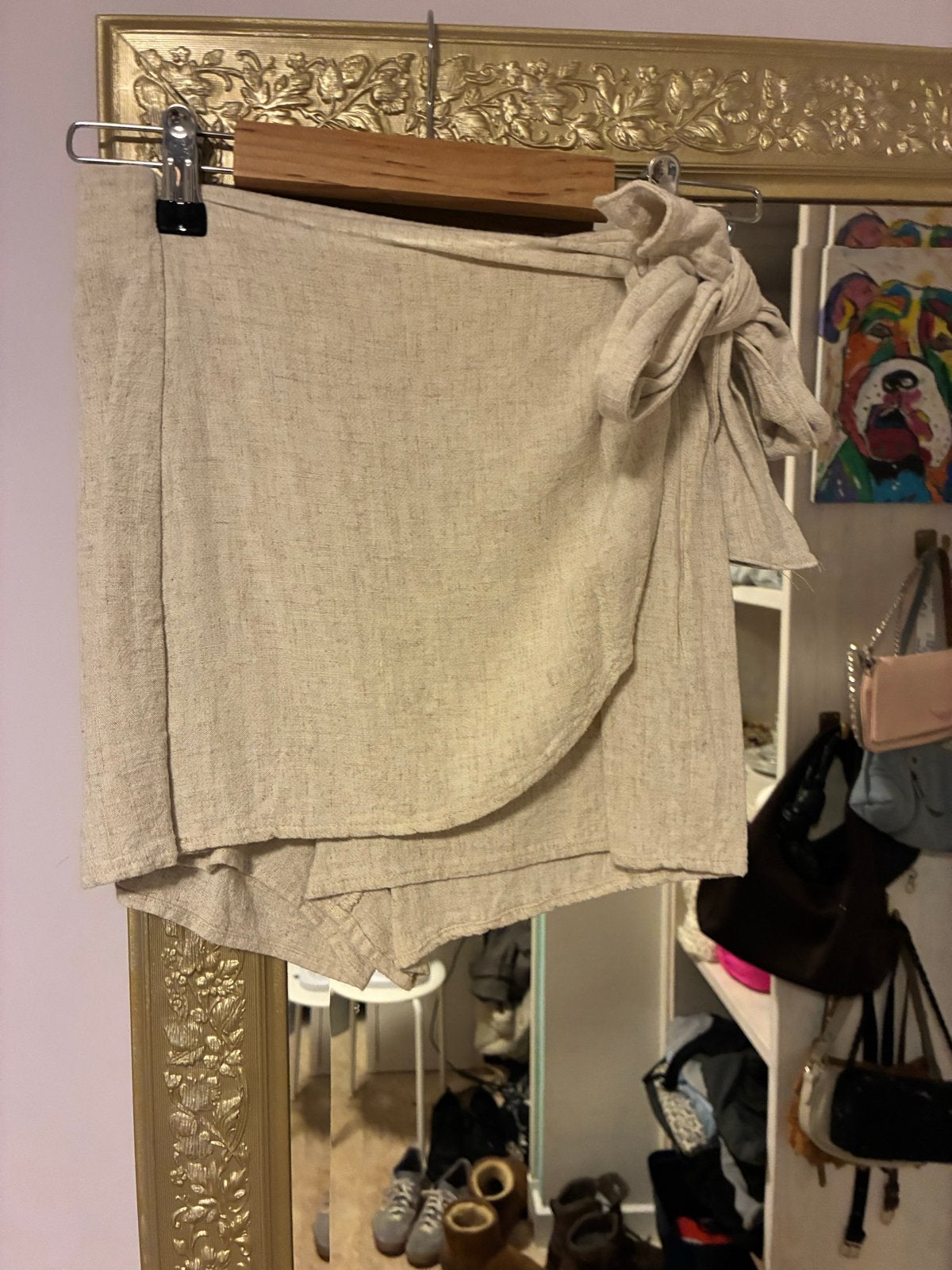 Stradivarius wikkelrokje maat 34, Ophalen, Beige, Zo goed als nieuw, Maat 34 (XS) of kleiner