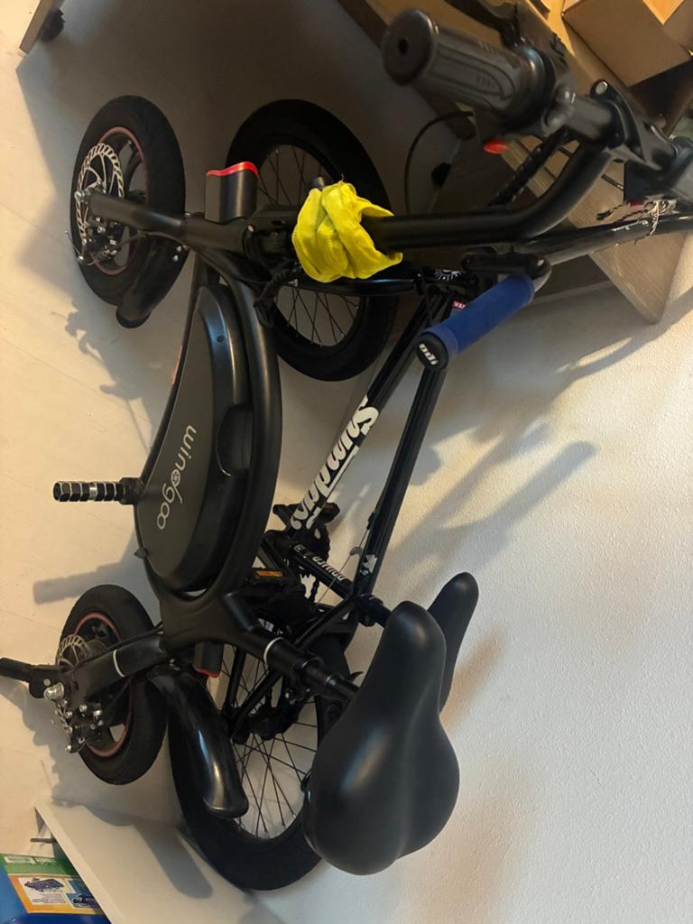 windgoo 25km/h met gashendel, Fietsen en Brommers, Elektrische fietsen, Minder dan 30 km per accu, Gebruikt, Minder dan 47 cm