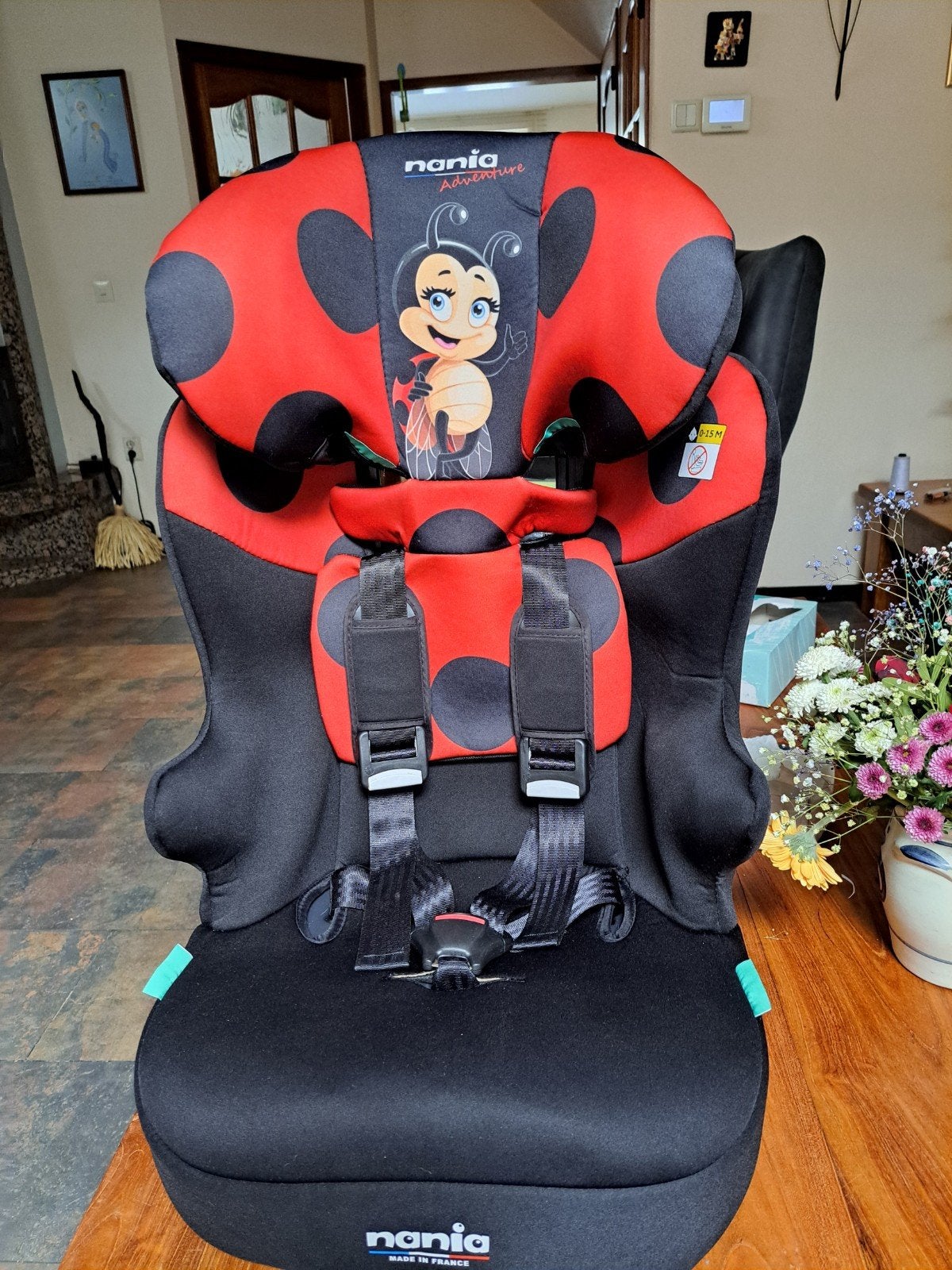Nania Adventure Autostoel - Lieveheersbeestje Design, Zijbescherming, 9 t/m 36 kg, Ophalen, Overige merken