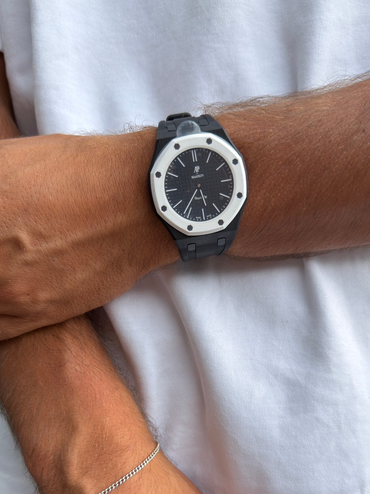 AP x Swatch Royal Pop Horlogebandje Zwart, --, Nieuw, --, --