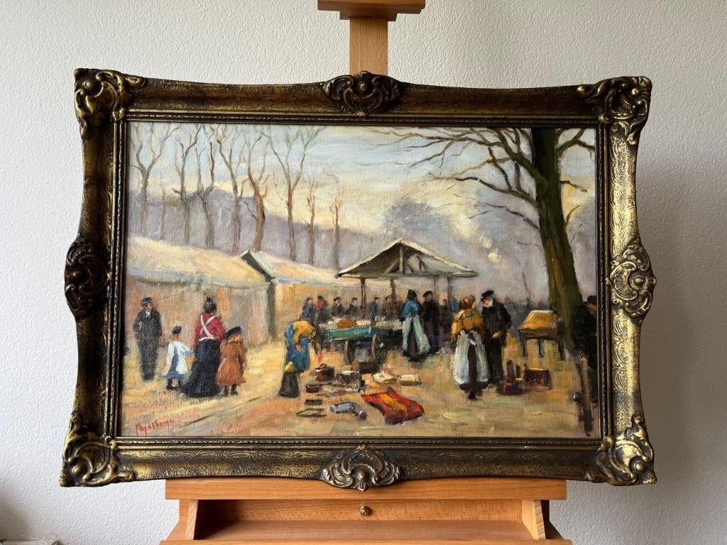 Hans Mijnsbergen, bedrijvigheid op een markt, Ophalen