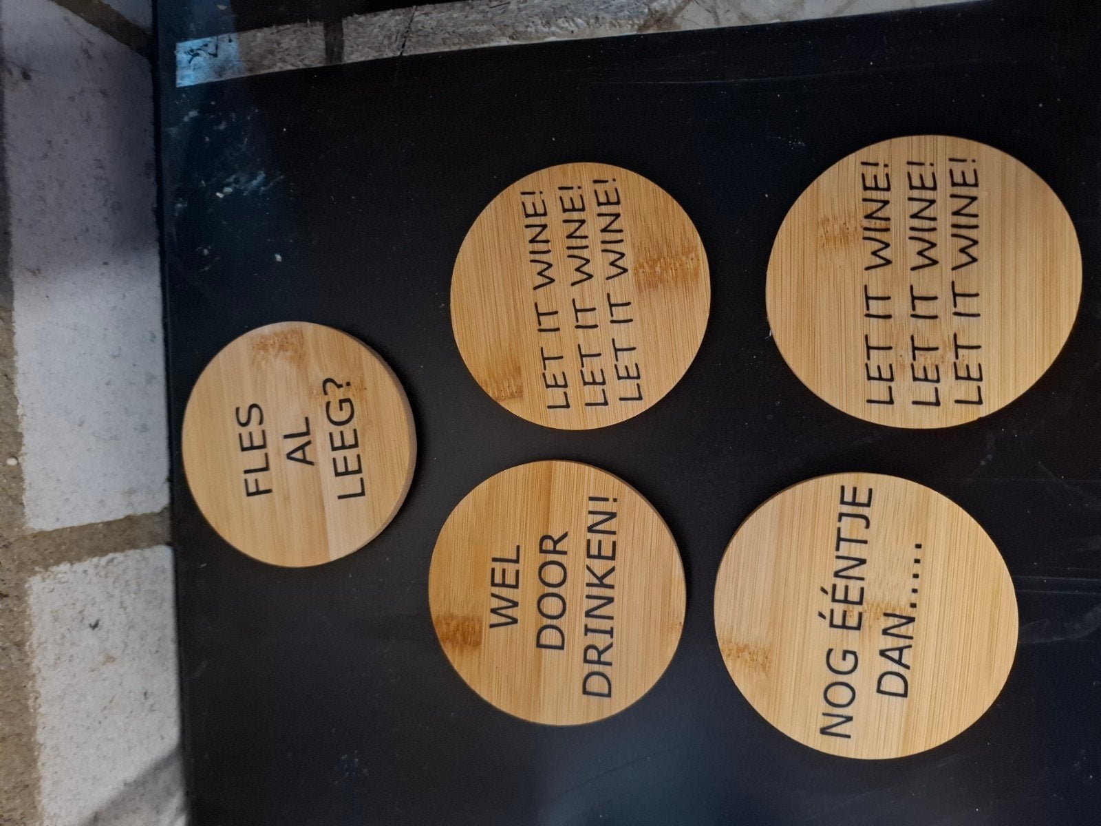 bamboe viltjes set, Huis en Inrichting, Hout, Ophalen of Verzenden, Overige typen, Nieuw