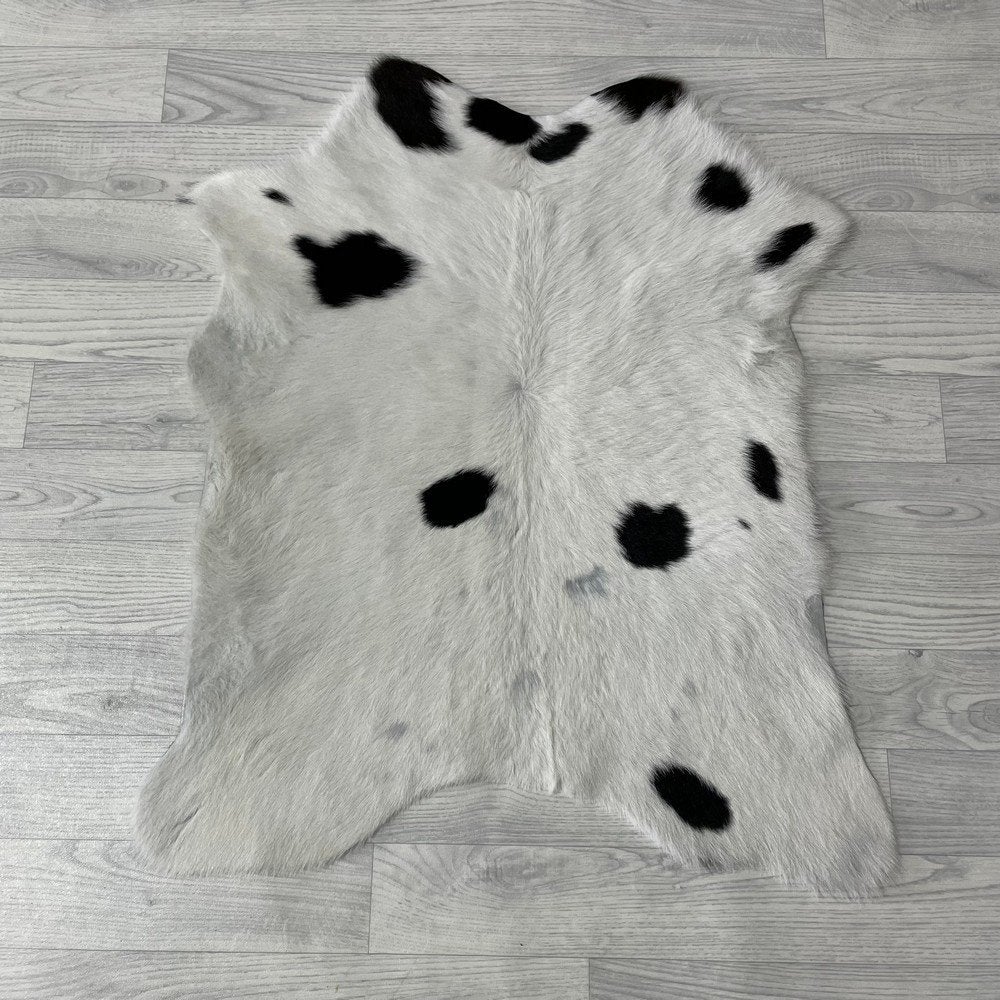 Kalfshuid bruin wit 90x75cm #196 | Lederstore, Huis en Inrichting, Nieuw, Overige vormen, Bruin, 50 tot 100 cm