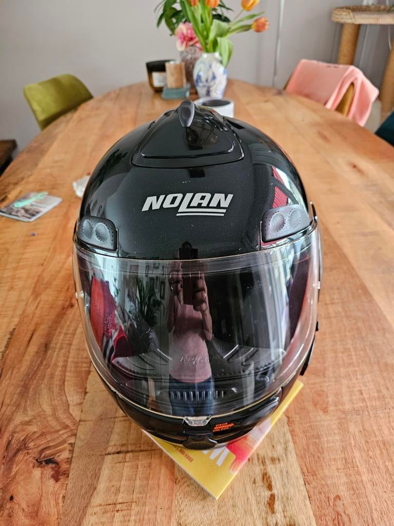 Nolan Systeemhelm - Zwart mt S, Motoren, Kleding | Motorhelmen, Systeemhelm, Nolan, Ophalen of Verzenden, S