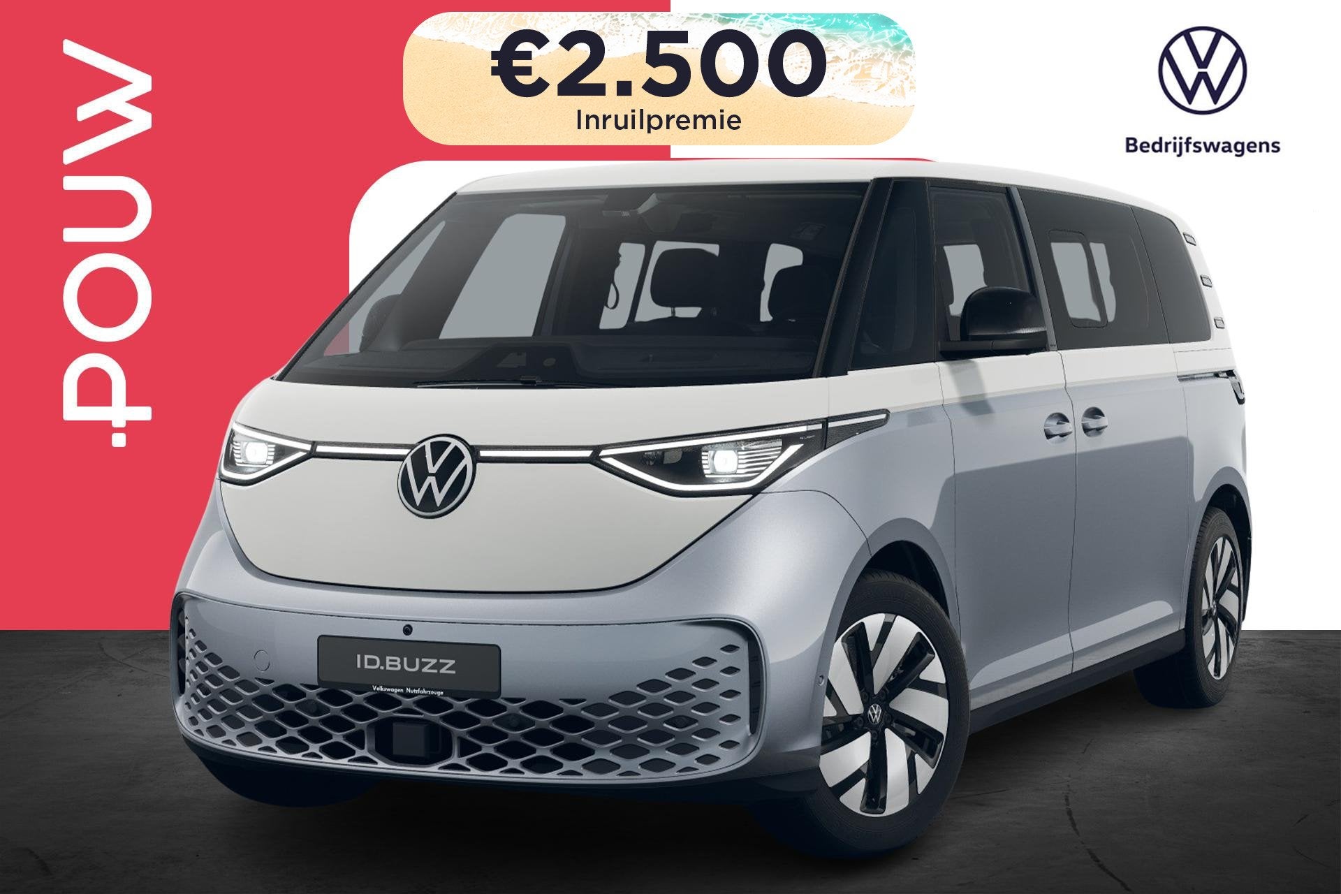 Volkswagen ID. Buzz Pro Bulli Limited Edition 286pk 86 kWh L, Auto's, 12 maanden, Achterwielaandrijving, Zwart, 7 stoelen