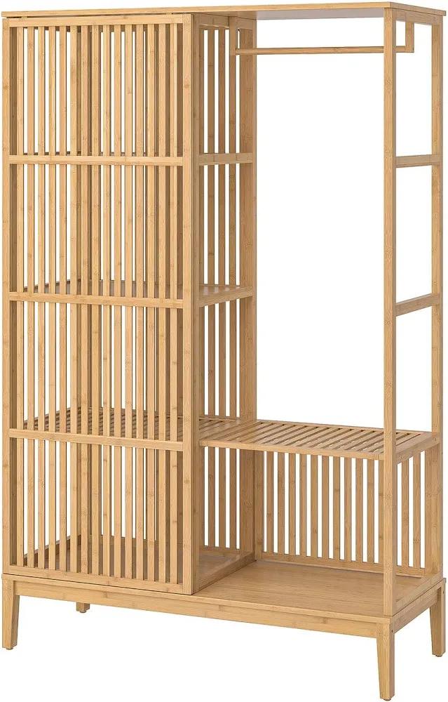 Nordkisa open kledingkast van bamboe, Huis en Inrichting, Kasten | Kledingkasten, Ophalen, 100 tot 150 cm, Zo goed als nieuw, 150 tot 200 cm
