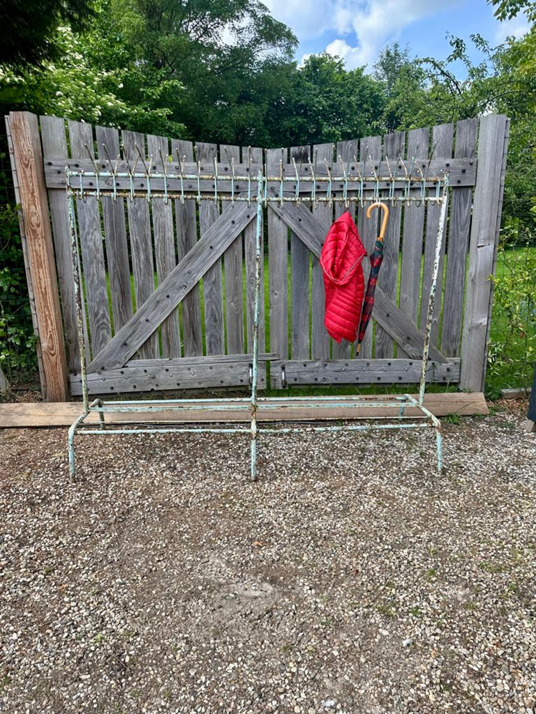 Grote reteo vintage  school kapstok kledingrek, Ophalen, Gebruikt, 100 tot 150 cm, Hoofdstraat 15