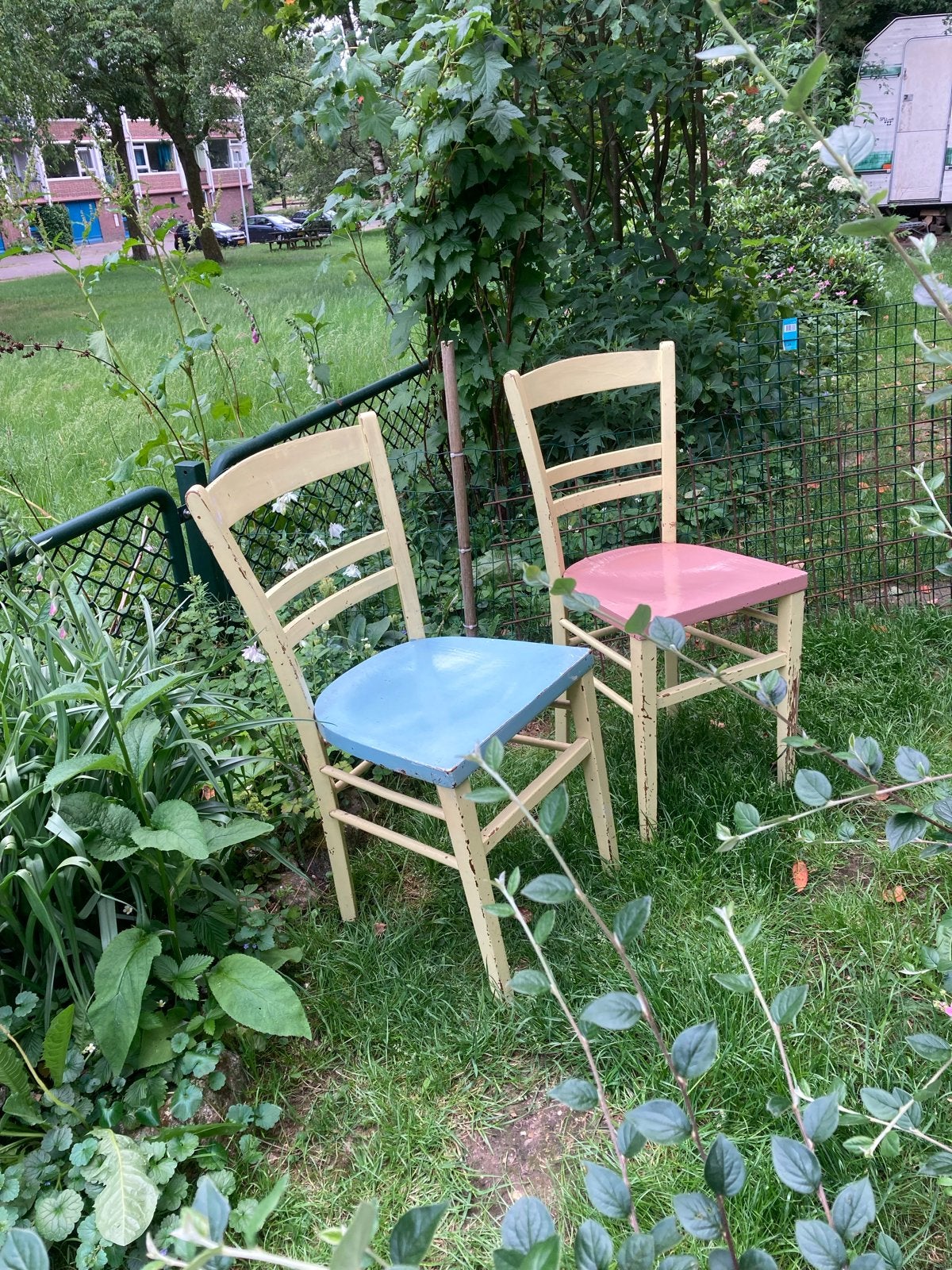 Vintage houten Thonet stoelen - set van 2, Ophalen