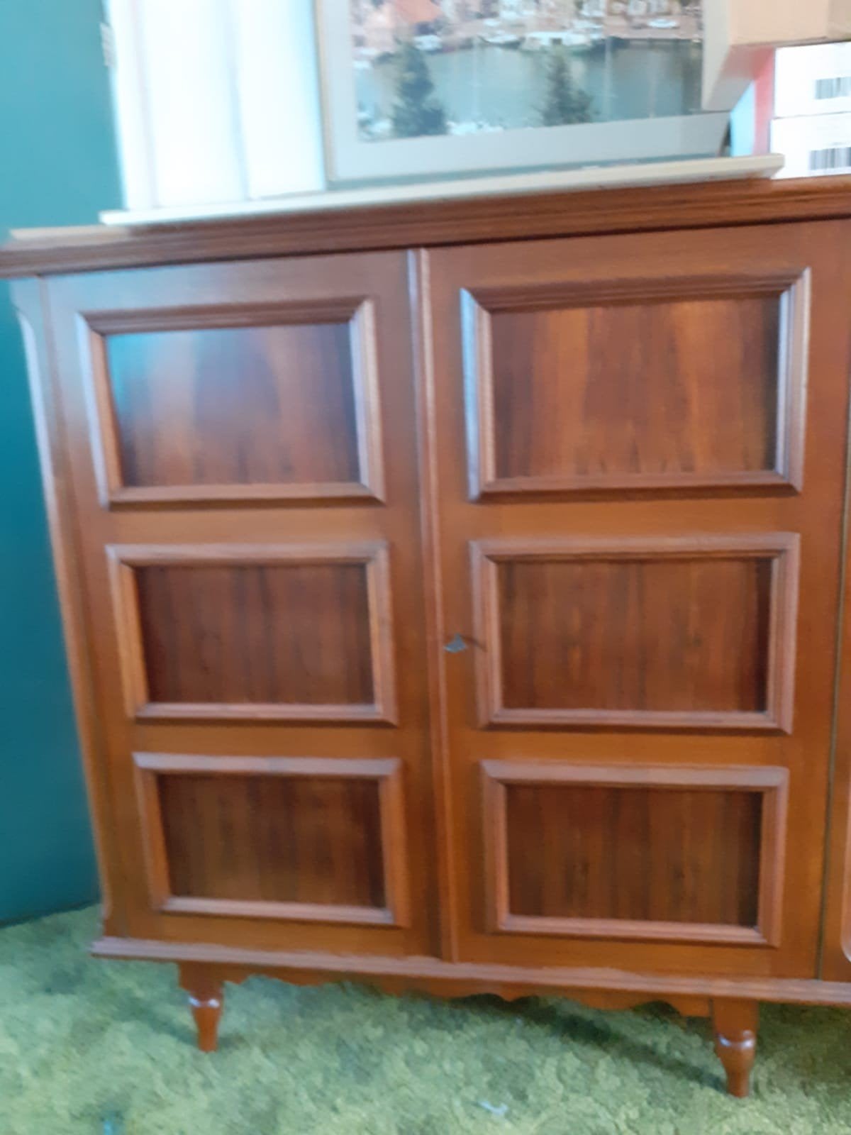 Vintage houten kast met planken, Ophalen