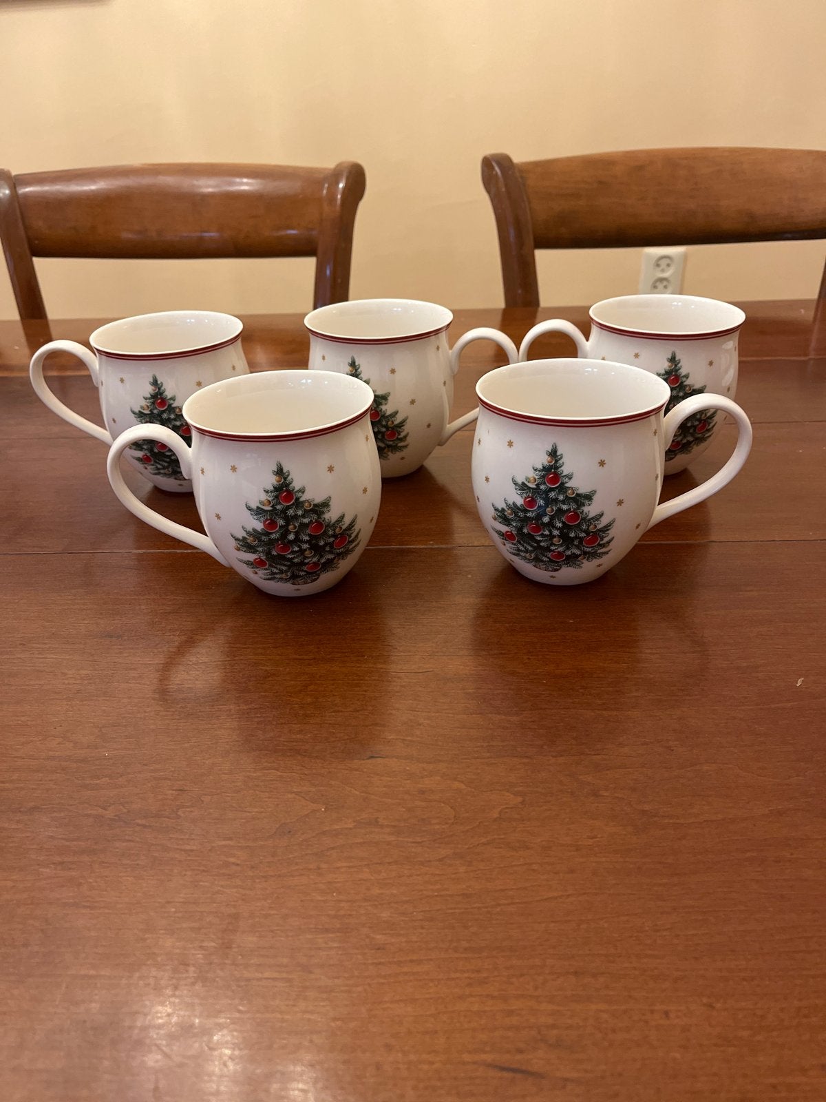 5 Villeroy & Boch Toy's Delight Kerstbekers - Nieuwstaat, Villeroy & Boch, Zo goed als nieuw, Porselein, Mok