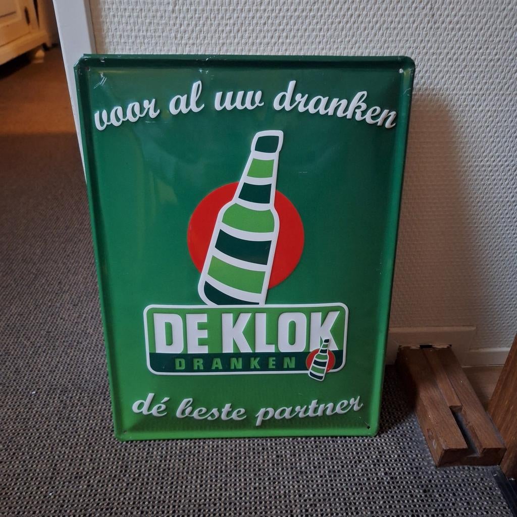 Grolsch / De Klok bord, Ophalen of Verzenden, Gebruikt, Reclamebord, Plaat of Schild, Grolsch