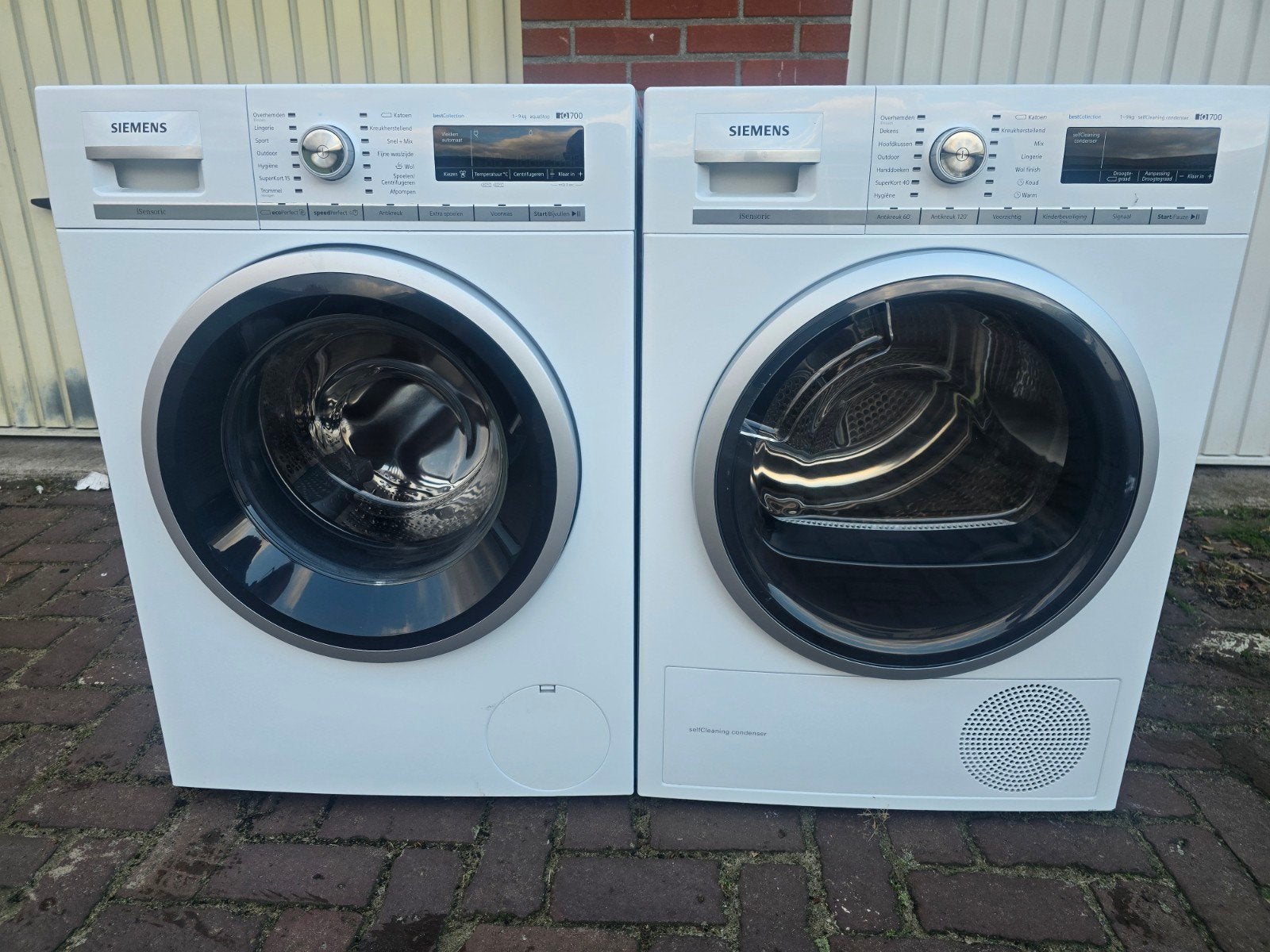Siemens iQ700 Wasmachine en Droger Set - 9kg, Witgoed en Apparatuur, Wasdrogers, 8 tot 10 kg, Ophalen of Verzenden, 85 tot 90 cm