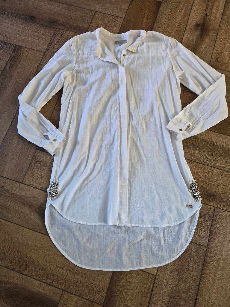 Prachtig blouse jurkje van Josh V, maat XL, Kleding | Dames, Wit, Maat 46/48 (XL) of groter, Ophalen of Verzenden, Zo goed als nieuw