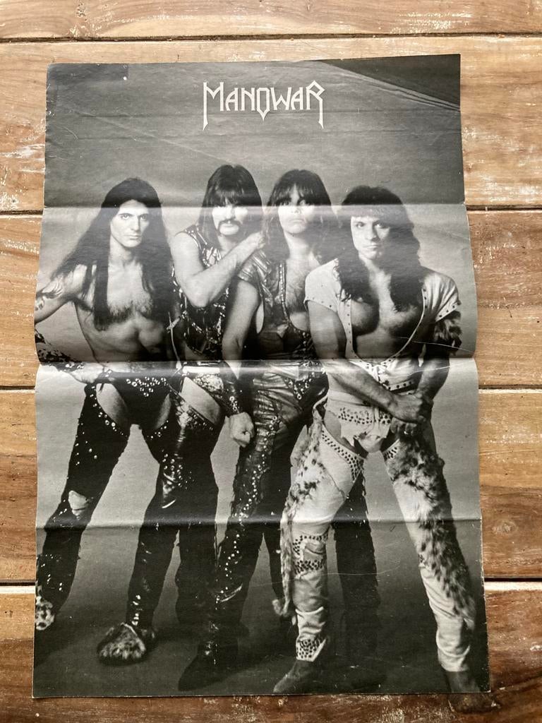 A3 Poster MANOWAR, Ophalen of Verzenden, Zo goed als nieuw, A1 t/m A3, Muziek