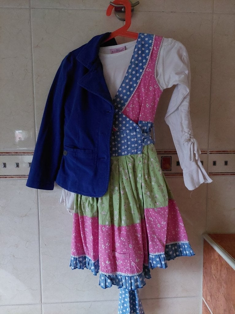 Mim Pi set Jurk Shirt Blazer 110 116, Ophalen of Verzenden, Zo goed als nieuw, Meisje, Jurk of Rok