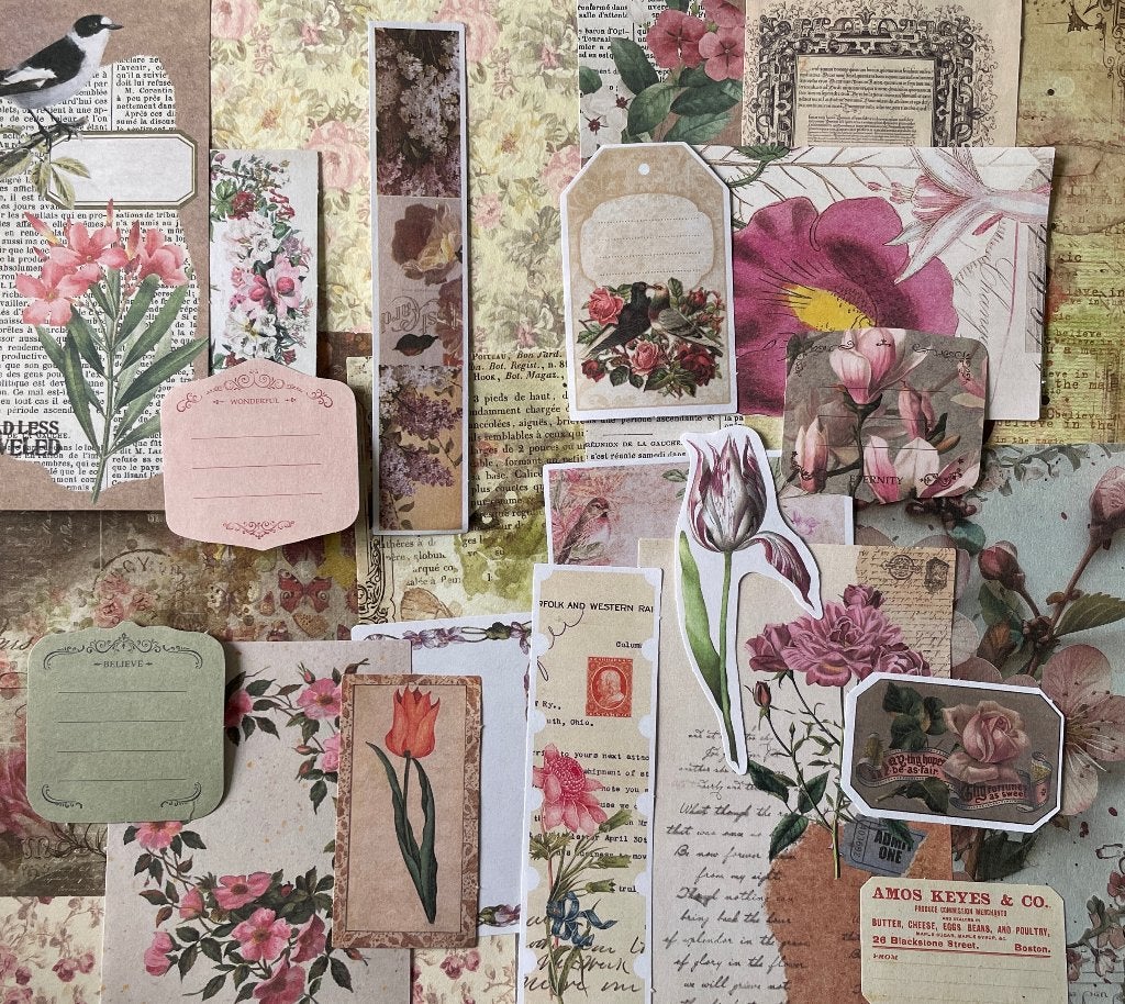 Scrapbooking bonte kleuren bloemen, Verzenden, Nieuw, Papier of Karton