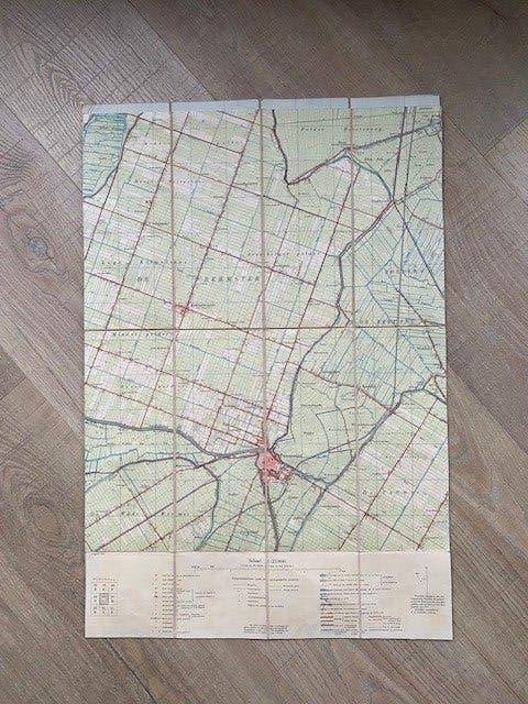 Topografische kaart No. 19 G Purmerend 1950, Ophalen of Verzenden, 1800 tot 2000, Nederland, Landkaart