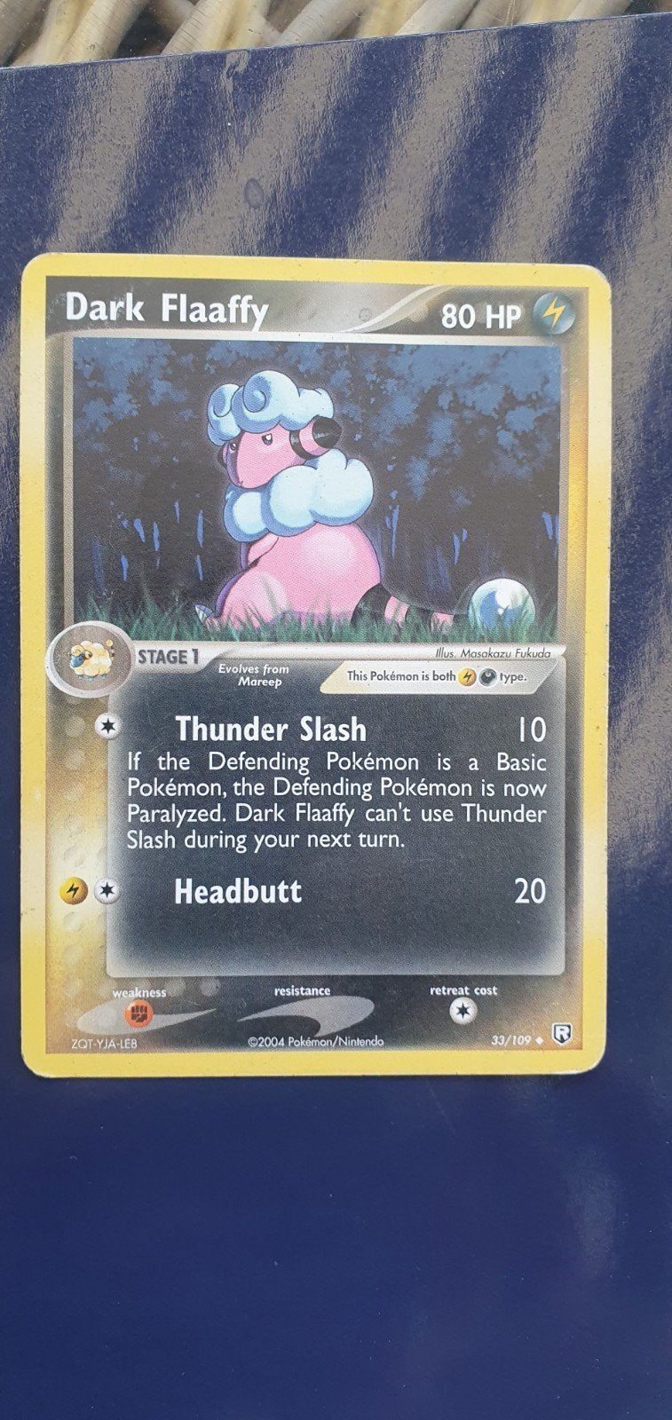 Dark Flaaffy 33/109 pokemon kaart, Ophalen of Verzenden, Gebruikt