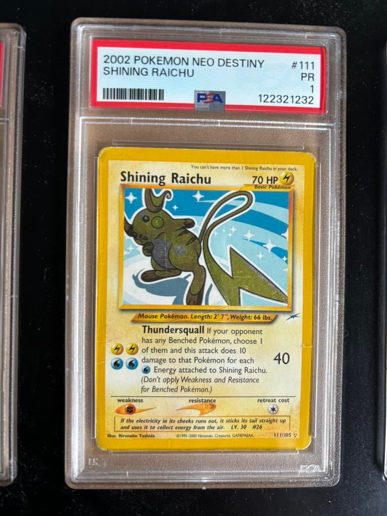 Shining Raichu neo destiny PSA 1, Ophalen, Zo goed als nieuw
