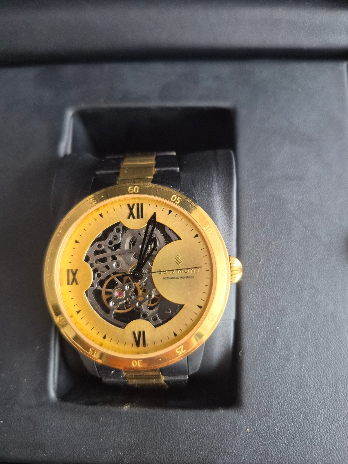 Zeer mooi seizmont heren horloge, Sieraden, Tassen en Uiterlijk, Horloges | Heren, Ophalen of Verzenden, Zo goed als nieuw, Staal